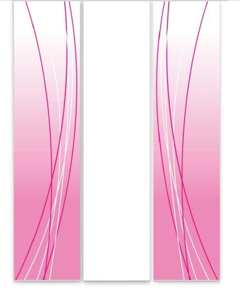 Flächenvorhang Linea Magenta up dark 3er Set, Schiebegardine, Schiebegardinen, blickdicht, Flächenvorhang blickdicht, Schiebevorhang,